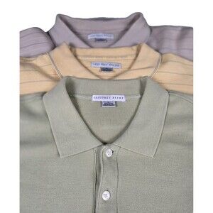 Geoffrey Beene Men’s XL Yellow, Green & Beige Short Sleeve Polo Shirts (3)